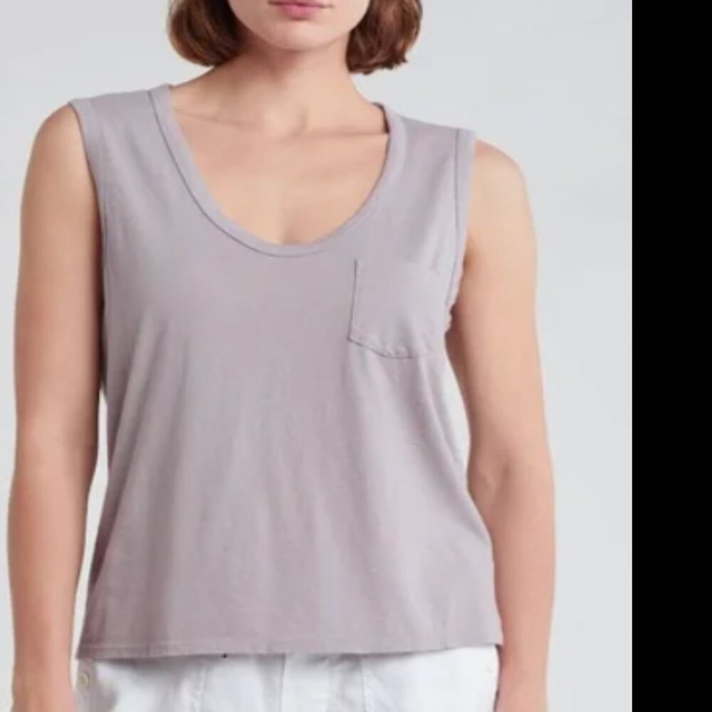 James Perse 100% cotton v-neck tank  NWT SZ 2